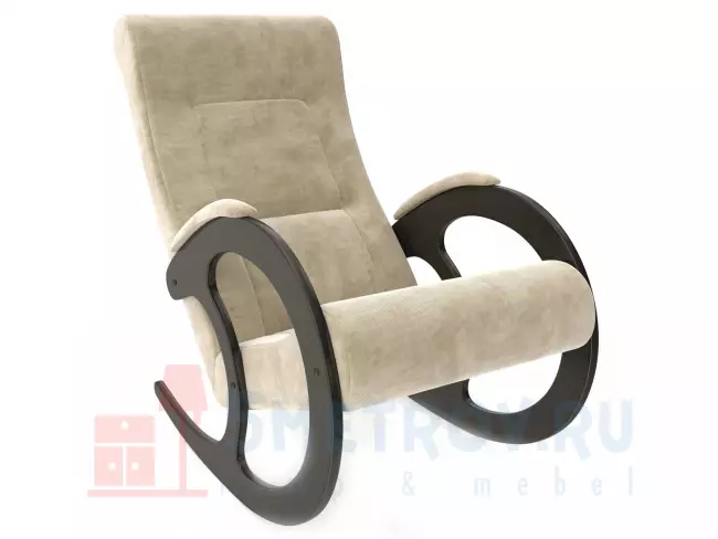 Кресло качалка Мебель Импэкс Кресло-качалка Комфорт Модель 3 [Венге] [Malta 03A, рогожка] 890, 1030, 580