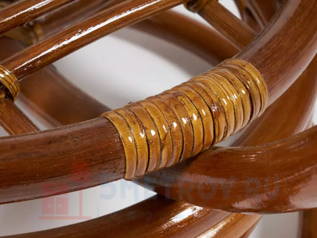 Плетеный стол Tetchair 10886 Столик журнальный со стеклом "BENOA" 5005, Pecan (коричневый) Пекан, 550, 580, 580