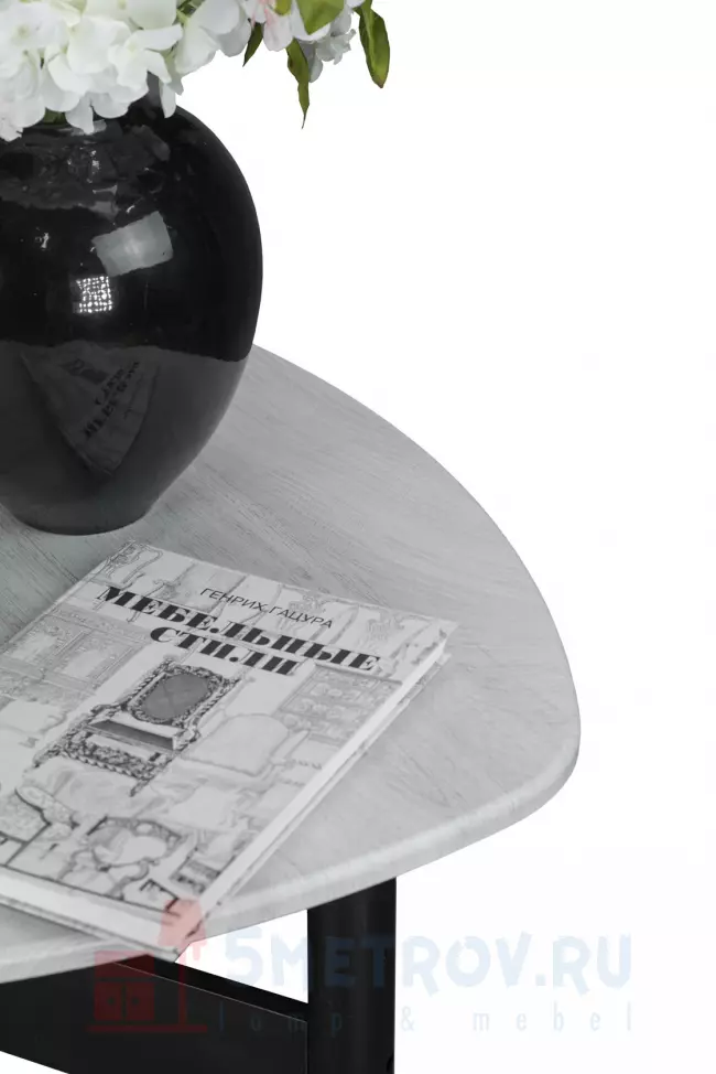 Журнальный столик Мебелик Стол журнальный Саут-1Д, черный/дуб дымчатый Дуб дымчатый / Черный, 450, 850, 850