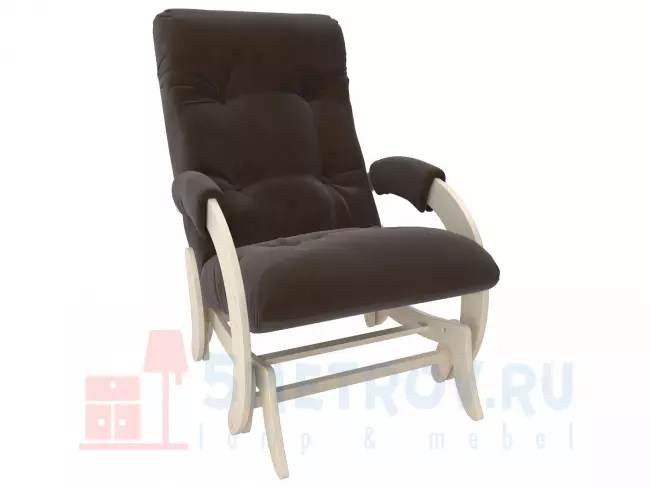 Кресло качалка Мебель Импэкс Кресло-глайдер Бергамо, венге/ваниль (велюр) 960, 890, 600