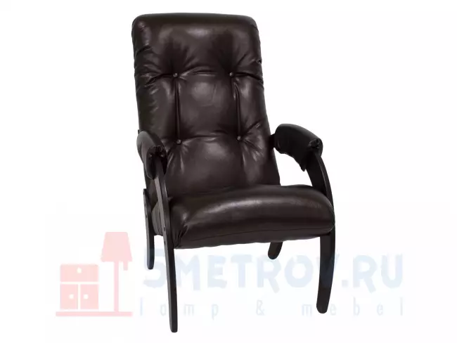 Кресло Мебель Импэкс Кресло для отдыха Комфорт Модель 61 [Verona Antrazite Grey, велюр] [Венге] 940, 880, 600