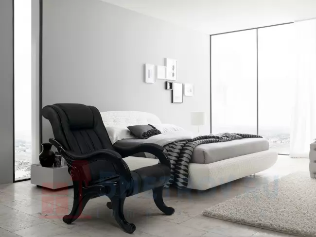 Кресло Мебель Импэкс Кресло Амальфи, венге/ графит (экокожа) 970, 1000, 690