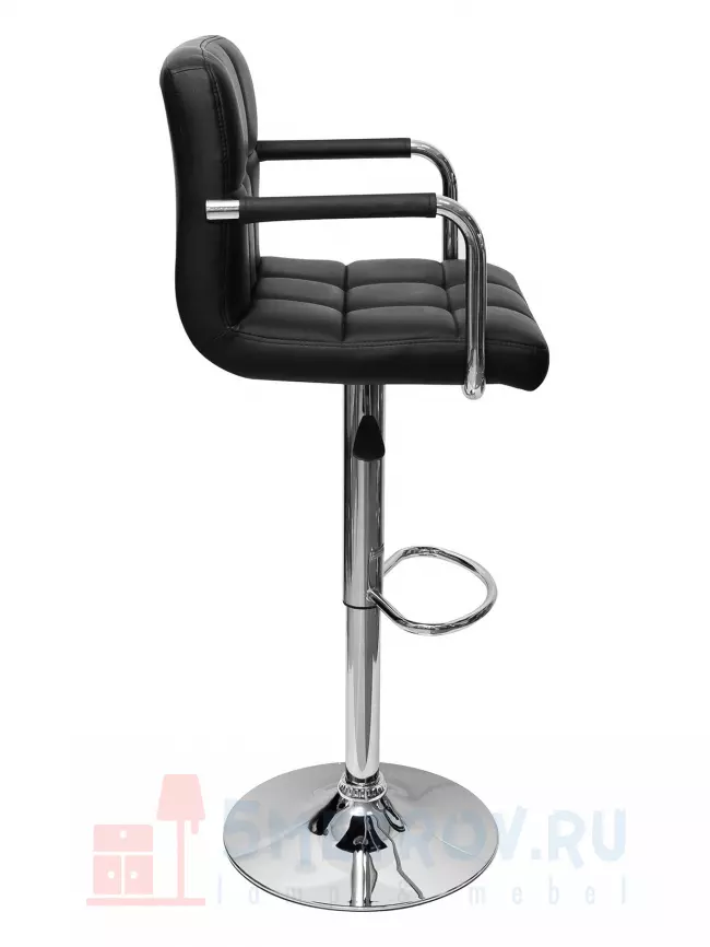 Барный стул Stool Group УТ000002372 Стул барный МАЛАВИ NEW [Черный, искусственная кожа] Черный, экокожа, 910 / 1110, 460, 510