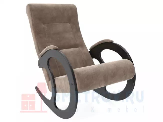Кресло качалка Мебель Импэкс Кресло-качалка Блуа КР, венге/бежевый (рогожка) 890, 1030, 580