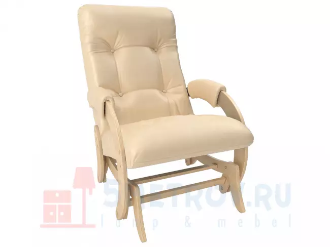 Кресло качалка Мебель Импэкс Кресло-глайдер Бергамо, орех/антрацит (велюр) 960, 890, 600