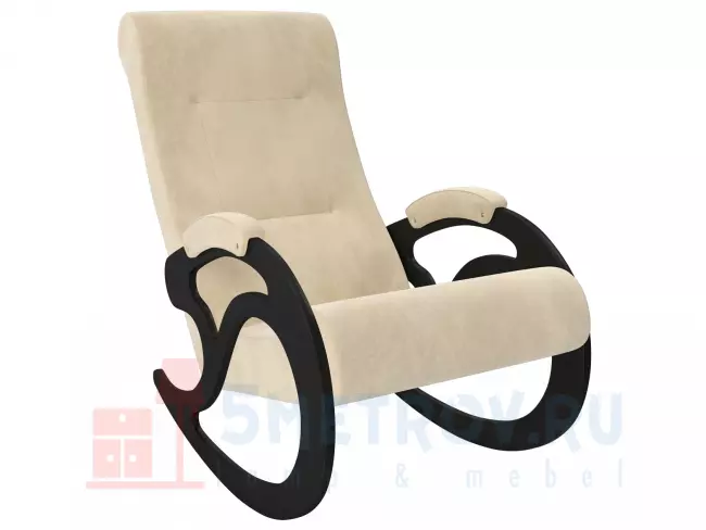 Кресло качалка Мебель Импэкс Кресло-качалка Блуа, дуб шампань/ваниль (велюр) 890, 1080, 600