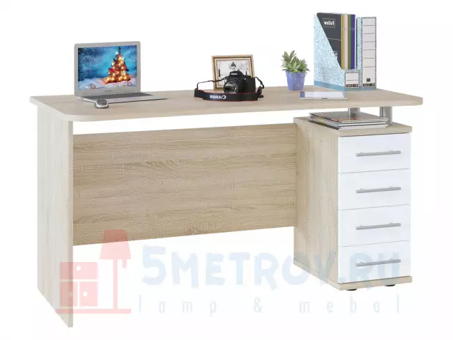  Сокол 00-00011412 Компьютерный стол КСТ-105, дуб сонома / белый Дуб Сонома / Белый, 750, 600, 1350