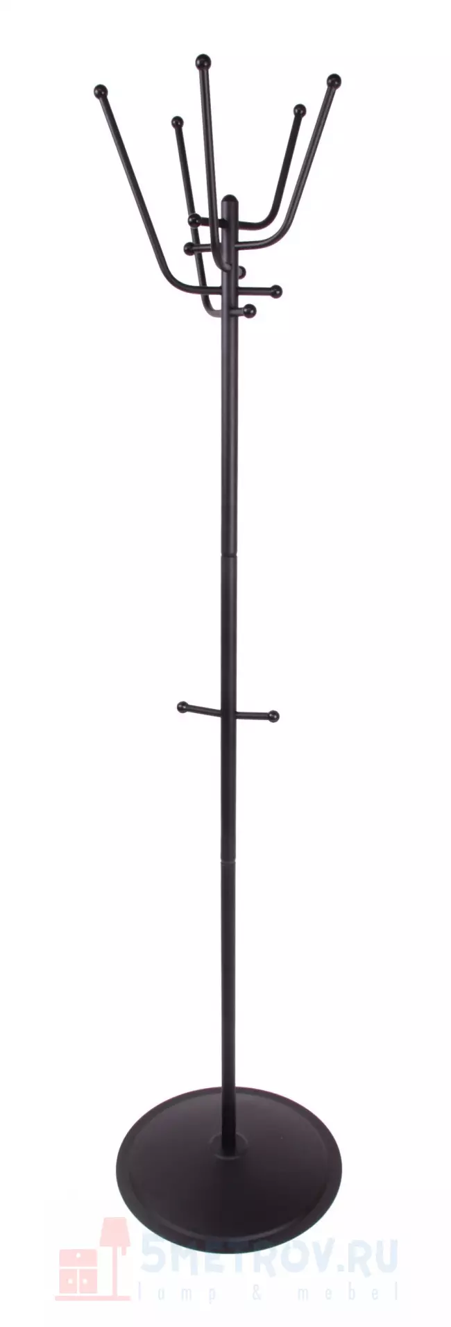 Напольная вешалка Мебелик Пико 9 [Черный] Черный, 1750, 410, 410