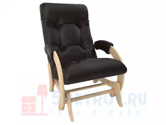 Кресло качалка Мебель Импэкс Кресло-глайдер Бергамо, орех/антрацит (велюр) 960, 890, 600