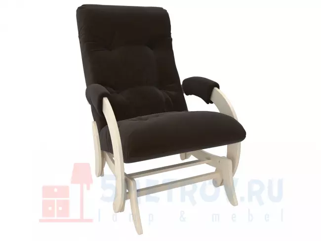 Кресло качалка Мебель Импэкс Кресло-глайдер Бергамо, орех/бежевый (экокожа) 960, 890, 600