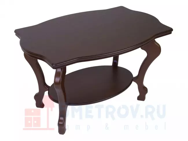 Журнальный столик Мебелик Берже-1 [Темно-коричневый] Темно-коричневый, 560, 600, 940