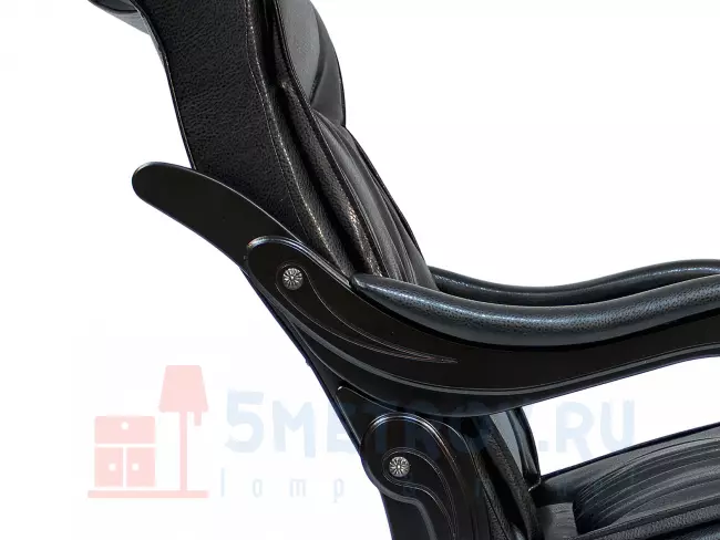 Кресло Мебель Импэкс Кресло Амальфи, венге/ черный (экокожа) 970, 1000, 690