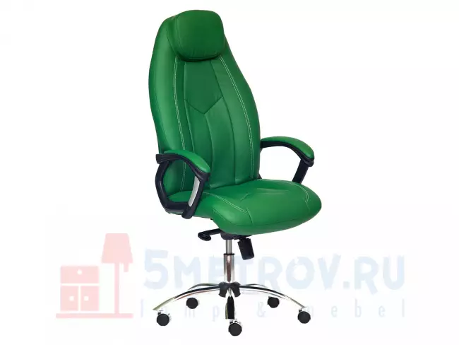  Tetchair 11679 Кресло руководителя BOSS люкс, зеленый Зеленый с перфорацией, иск.кожа, 1310 / 1410, 500, 670