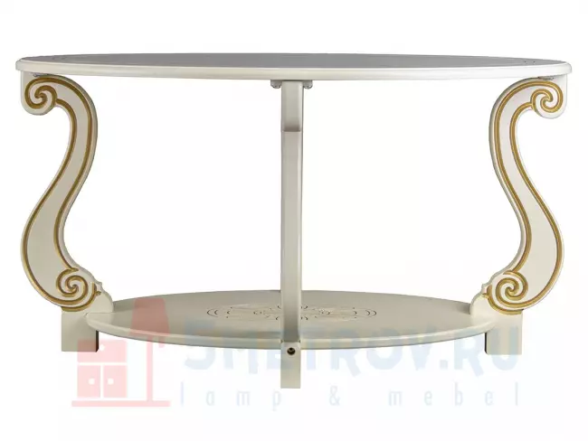 Журнальный столик Мебелик Овация (М)  [Венге / Серебро] Венге / Патина серебро,  485, 610, 900