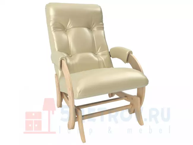 Кресло качалка Мебель Импэкс Кресло-глайдер Бергамо, орех/деним (велюр) 960, 890, 600