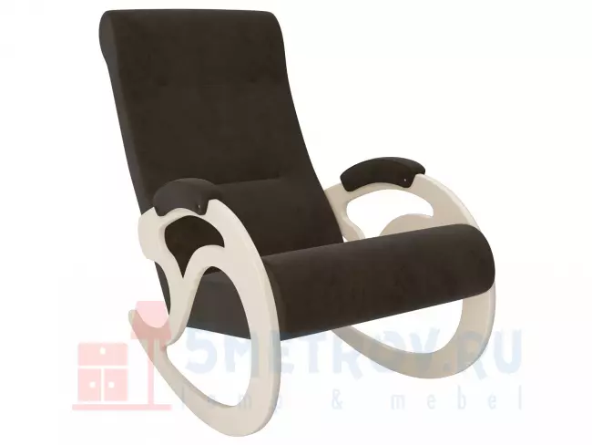 Кресло качалка Мебель Импэкс Кресло-качалка Блуа, венге/ваниль (велюр) 890, 1080, 600