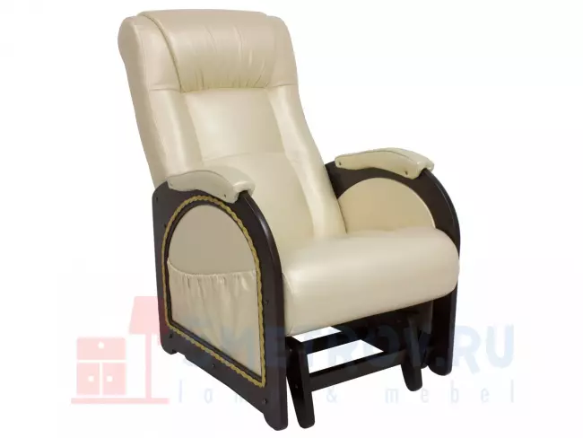 Кресло качалка Мебель Импэкс Кресло-качалка глайдер Комфорт Модель 48 [Verona Light Grey, велюр] [Венге] 980, 930, 600