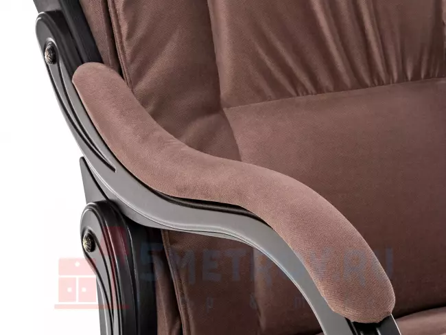 Кресло качалка Мебель Импэкс Кресло-глайдер Амальфи, венге/ваниль (велюр) 1000, 980, 690