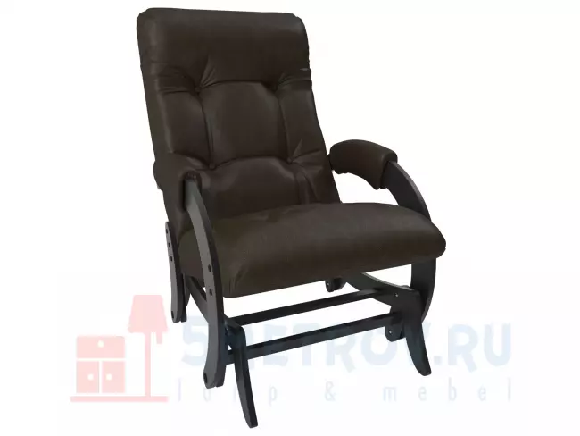 Кресло качалка Мебель Импэкс Кресло-глайдер Бергамо, венге/деним (велюр) 960, 890, 600