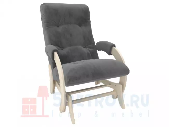 Кресло качалка Мебель Импэкс Кресло-глайдер Бергамо, венге/деним (велюр) 960, 890, 600