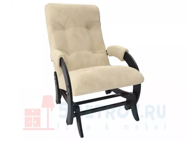 Кресло качалка Мебель Импэкс Кресло-глайдер Бергамо, венге/черный (экокожа) 960, 890, 600