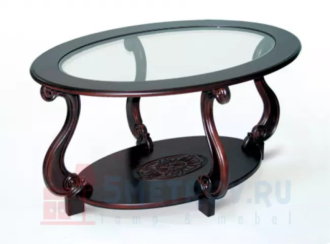 Журнальный столик Мебелик Овация (С)  [Темно-коричневый] Темно-коричневый, 485, 610, 900
