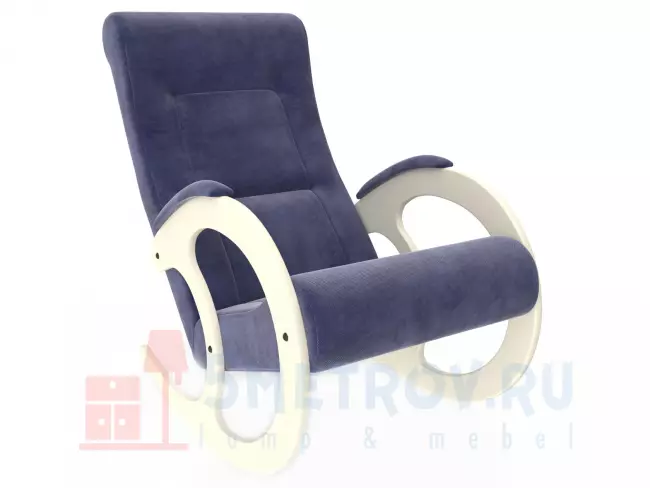 Кресло качалка Мебель Импэкс Кресло-качалка Блуа КР, венге/антрацит (велюр) 890, 1030, 580