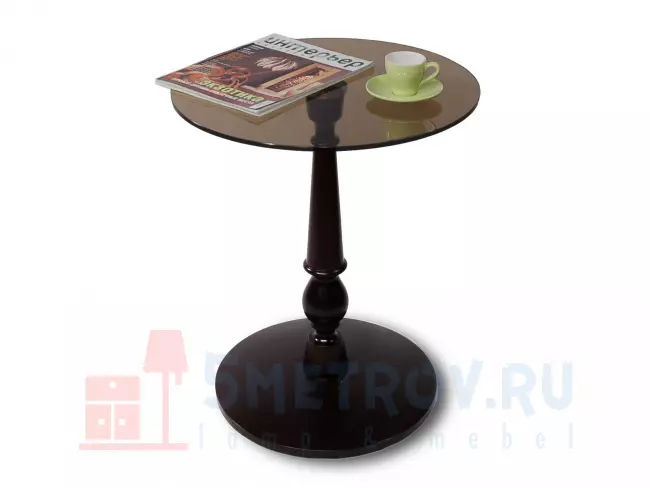Журнальный столик Мебелик Стол журнальный Рио-1 [Венге/Тонированное стекло] Венге / Тонированное стекло, 600, 500, 500