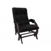 Кресло-глайдер Бергамо, орех/черный (экокожа)