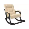 Кресло-качалка Комфорт Модель 77 [Polaris beige, иск. кожа] [Венге]
