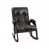 Кресло-качалка Бергамо, венге/коричневый (экокожа)