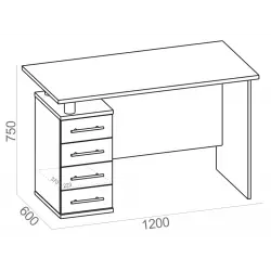 Сокол КСТ-106.1 [Белый] Письменные столы