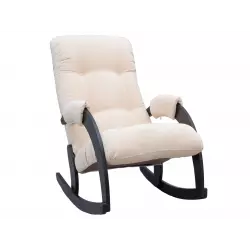 Мебель Импэкс Кресло-качалка Бергамо, венге/антрацит (велюр) Кресла качалки