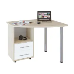 Сокол 00-00011393 Компьютерный стол КСТ-120, Левый, дуб сонома / белый Письменные столы