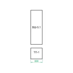 Сокол ВШ-5.1 + ТП-1 + ТП-4 + ПЗ-4 [Корпус Венге / Фасад Беленый дуб] Прихожие в коридор