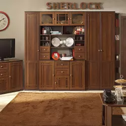 Глазов Тумба МЦН Sherlock 5 (гостиная) Тумба МЦН [Орех Шоколадный] ТВ тумбы и стойки