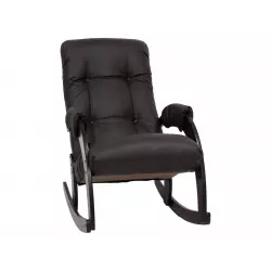 Мебель Импэкс Кресло-качалка Бергамо, венге/ваниль (велюр) Кресла качалки