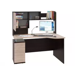 Сокол КСТ-104 + КН-04, Правый, венге / беленый дуб Компьютерные столы