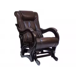 Мебель Импэкс Кресло-глайдер Амальфи, венге/коричневый (велюр) Кресла качалки