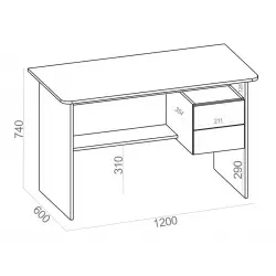 Сокол СПМ-07.1 [Дуб Сонома / Белый] Письменные столы