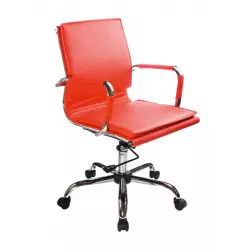 Бюрократ CH-993-Low [Иск. кожа красная] Кресла руководителя