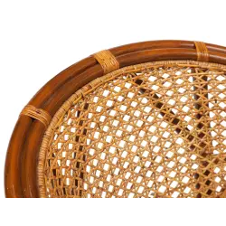 Tetchair 3597 Комплект "PELANGI" 02/15 ( стол со стеклом + 4 кресла ) [без подушек] ротанг, walnut (грецкий орех) Комплекты плетеной мебели