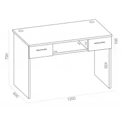 Сокол КСТ-107.1 [Белый] Письменные столы