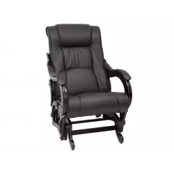 Мебель Импэкс Кресло-глайдер Амальфи, венге/коричневый (велюр) Кресла качалки