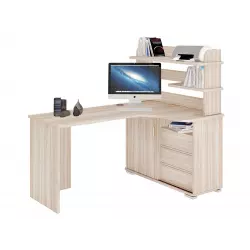 Мэрдэс Компьютерный стол Голиаф, СР-145, Правый, нельсон / белый Компьютерные столы