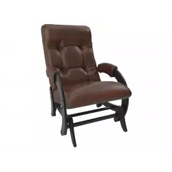 Мебель Импэкс Кресло-глайдер Бергамо, дуб шампань/песочный (рогожка) Кресла качалки