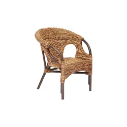 Tetchair 4452 Комплект для отдыха "Mandalino" 05/21 ( диван + 2 кресла + стол овальный ) ротанг, walnut (грецкий орех), плетение-банановые листья [Грец Комплекты плетеной мебели