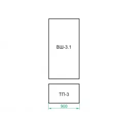 Сокол ВШ-3.1 + ТП-3 + ТП-4 + ПЗ-4 [Дуб Сонома / Белый] Прихожие в коридор