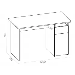 Сокол СПМ-03.1 [Дуб Сонома / Белый] Письменные столы
