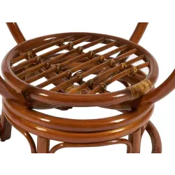 Tetchair 2633 Столик журнальный со стеклом "BENOA" 5005, Antique brown (античный черно-коричневый) Плетеные столы
